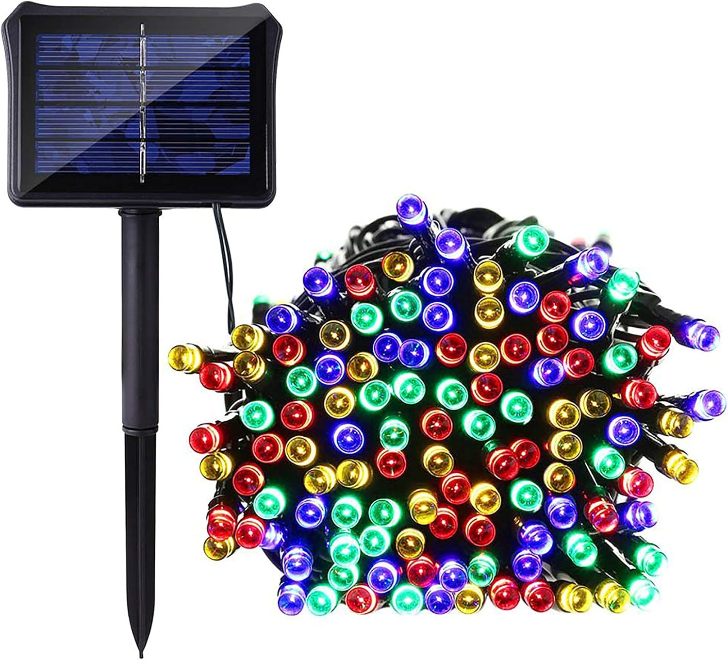 Solar Enerjili 10 Metre RGB Işığı Bahçe Balkon Teras Aydınlatma Dekor Süsleme Boncuk LED