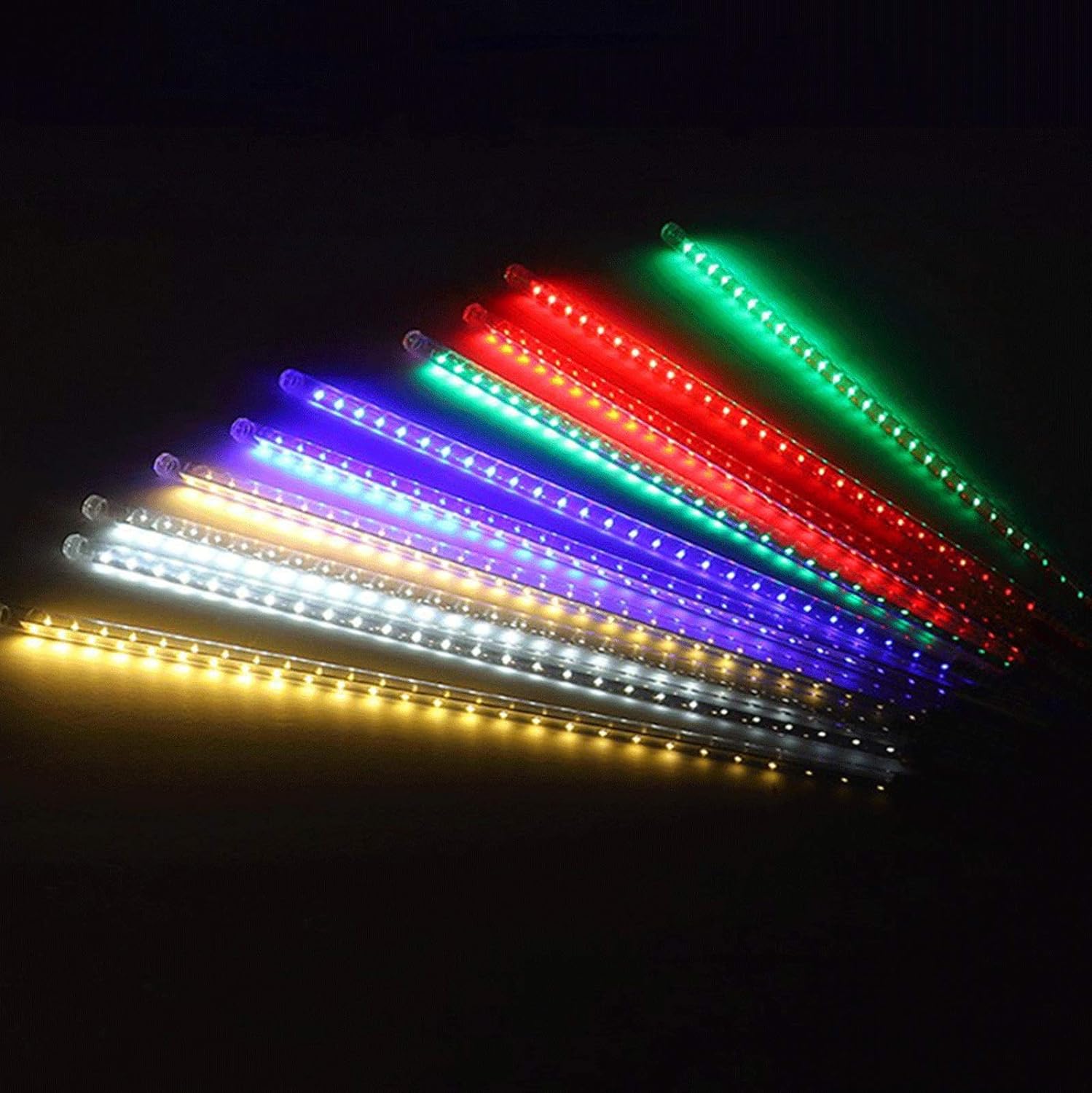 Akan Meteor Yağmur LED RGB Renk 8 Adet Tüp iç Ve Dış Mekan Dekor Süsleme Işık