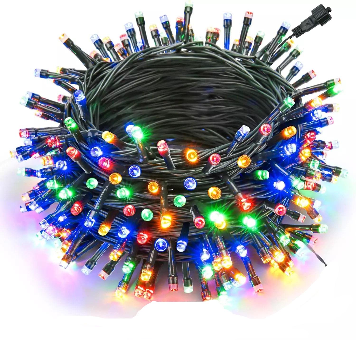 İç Mekan 50 Metre LED Eklenebilir 220v Fişli 8 Modlu Aydınlatma Dekorasyon Süs Işık