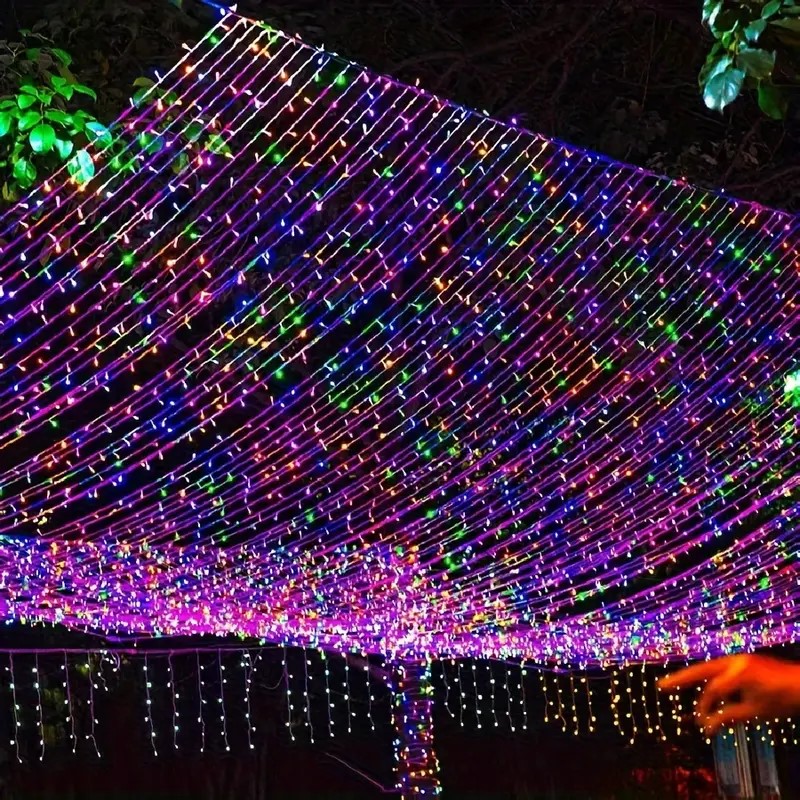 50 Metre İp Led Siyah Kablo RGB Renk ışık Dekor Süsleme Aydınlatma