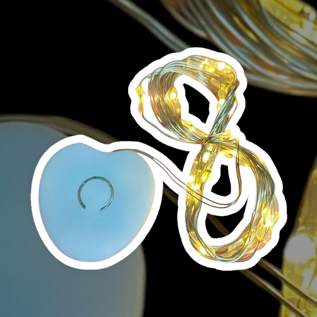 Kalp Şekilli Peri LED 3 Fonksiyonlu Kendinden Pilli Dekoratif Süsleme Işık