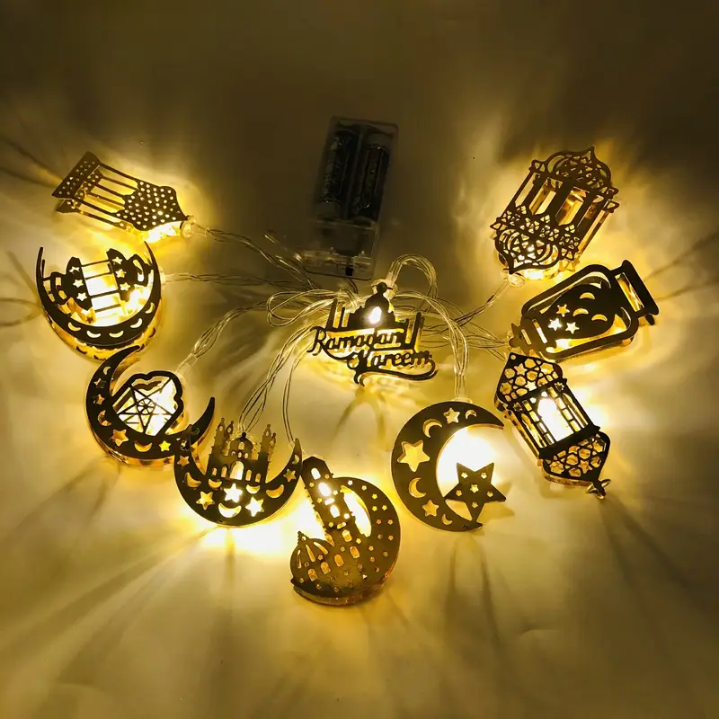 Karışık Ramazan Ayı Konsept Figürlü 2 Pilli Led 2 Metre Süsleme Dekor Işık