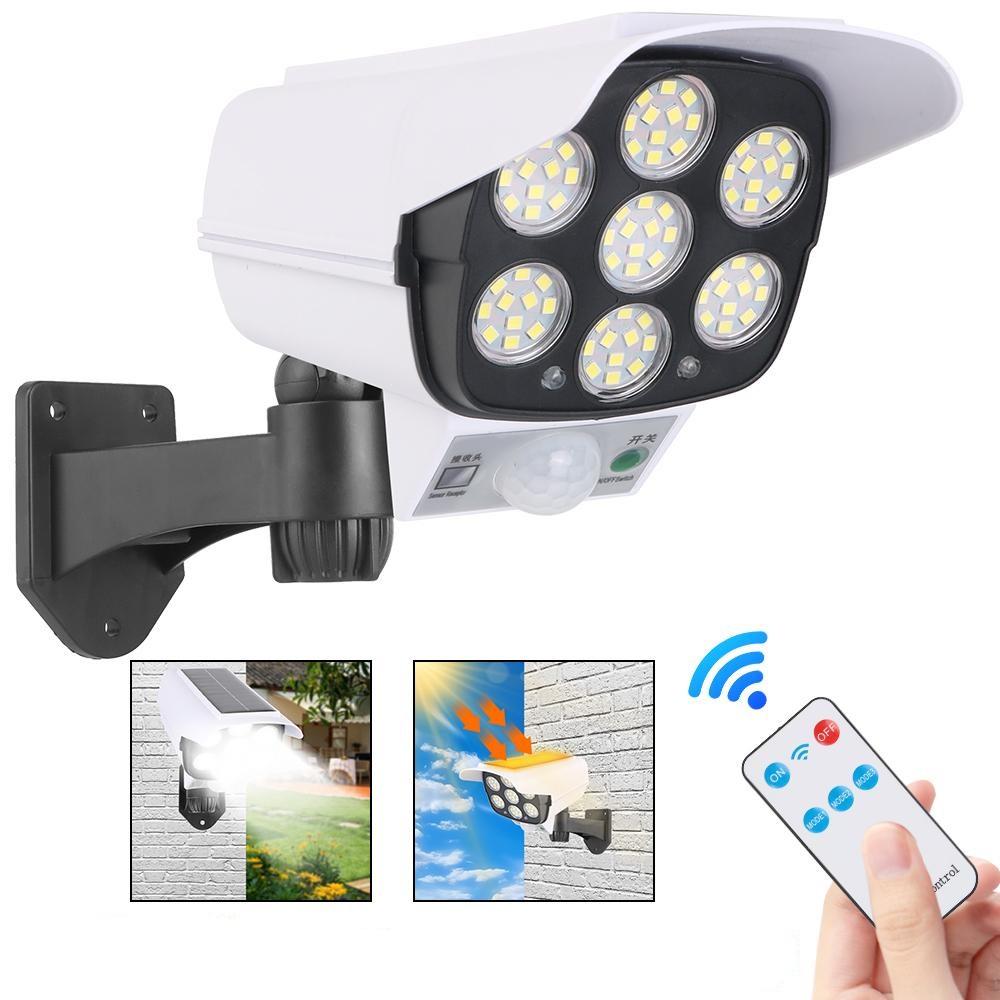 Kamera Görünümlü Hareket Sensörlü Uzaktan Kumandalı Solar Bahçe Lambası