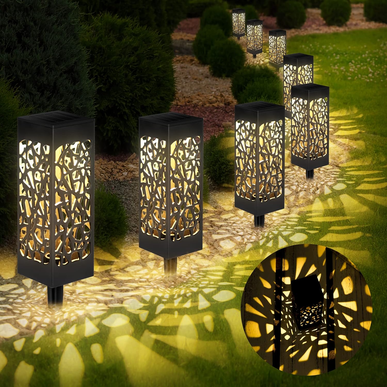 Solar Enerjili Yürüyüş Yolu Bahçe Teras Dekor Süsleme Aydınlatma Işık 1 Adet