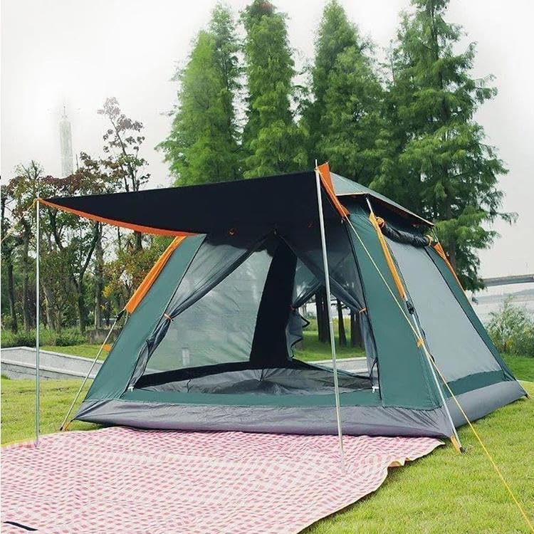 Tenteli Kamp Çadırı Otomatik Kuruma Nem Tutmaz 215x215x145 cm Yeşil Renk
