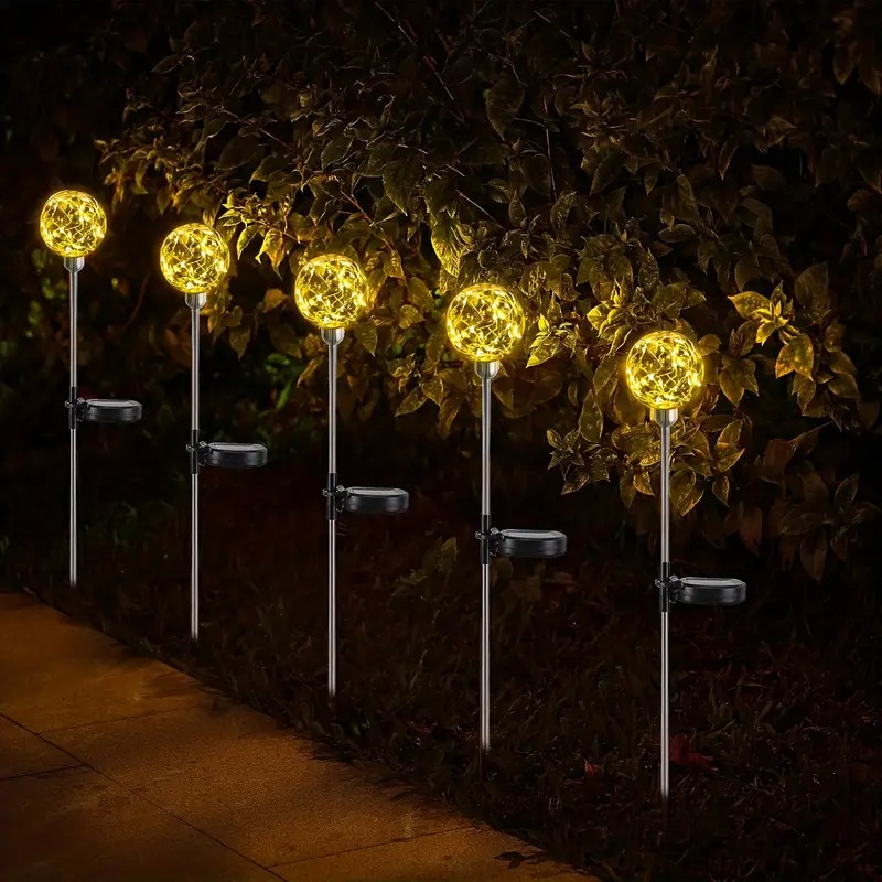 Solar Güneş Enerjili Bakır Telli Top Saplamalı Bahçe Balkon Dekor Aydınlatma Işık