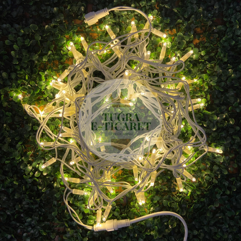 Dış Mekan IP65 İp LED 10 Metre Beyaz Kablo Gün Işığı Dekor Aydınlatma