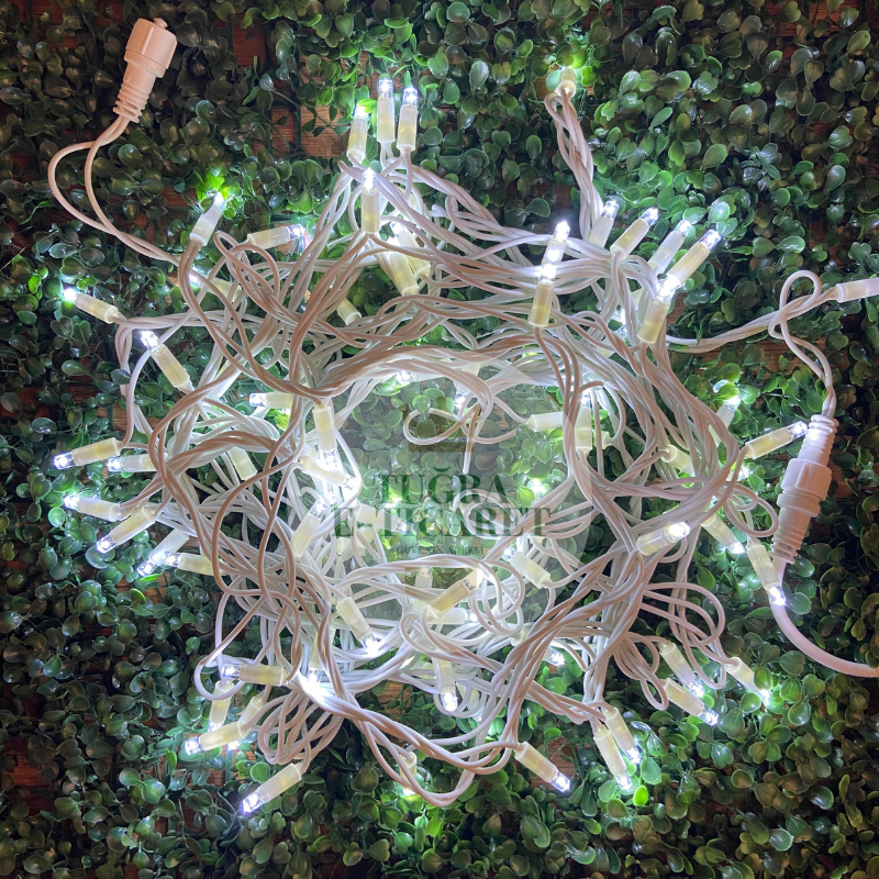 Dış Mekan IP65 İp LED 10 Metre Beyaz Kablo Beyaz Işık Dekor Aydınlatma