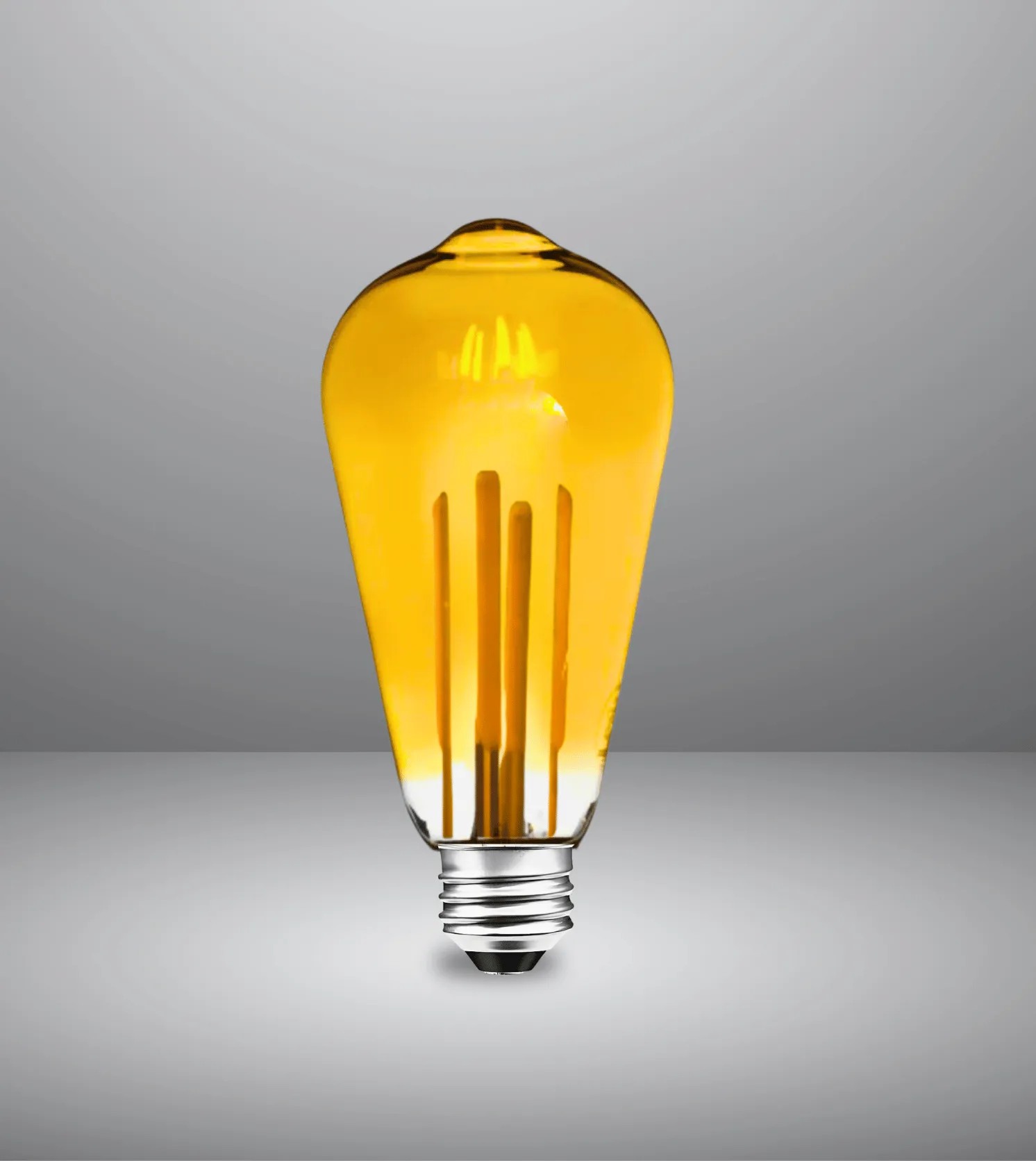 Rustik Armut Model Ampül Kırılmaz Gövdeli 5 watt Amber Işığı