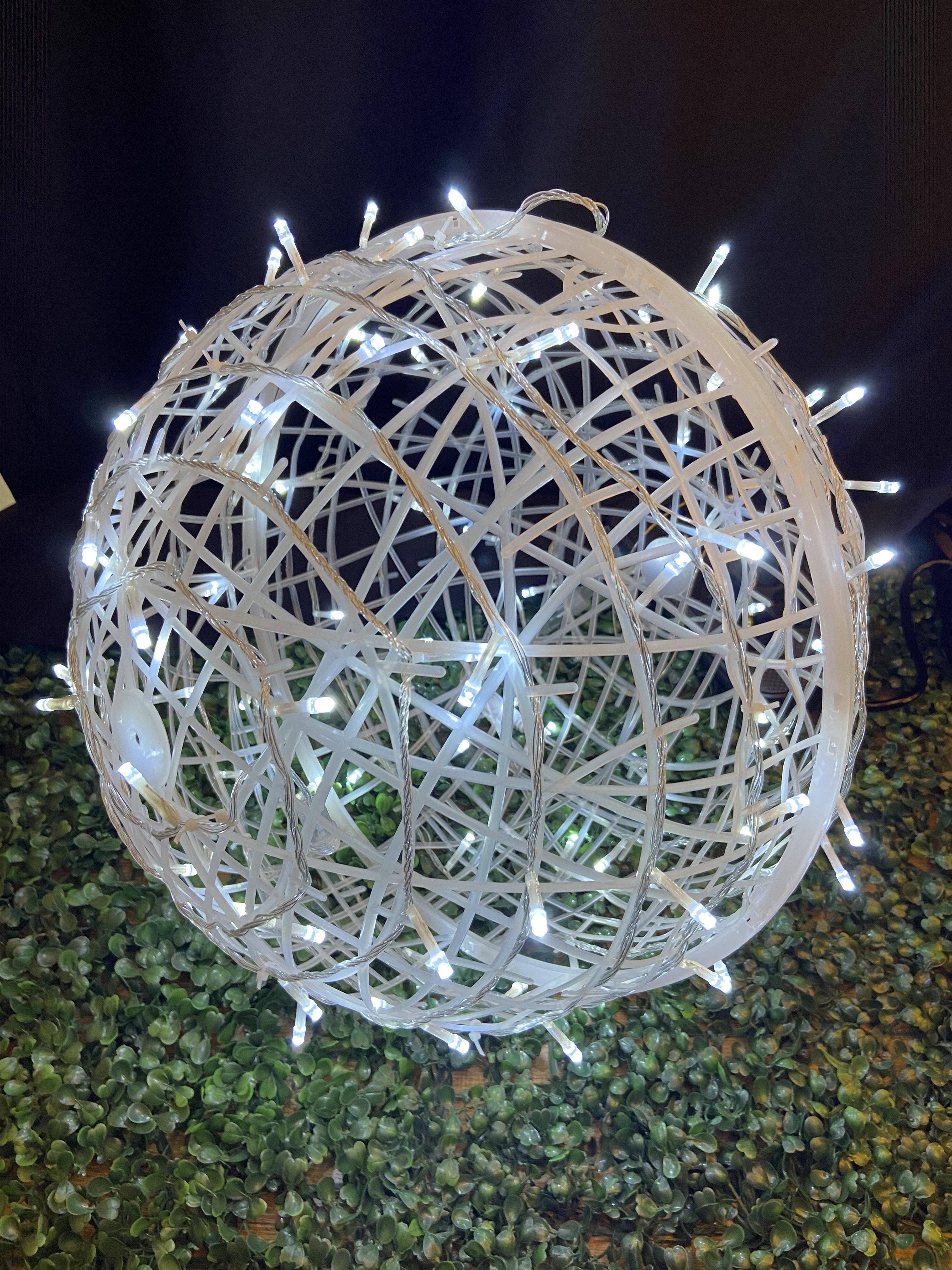 Hazır Tavan Topu 35 Cm Çap Işıklı Süs Dekor Led