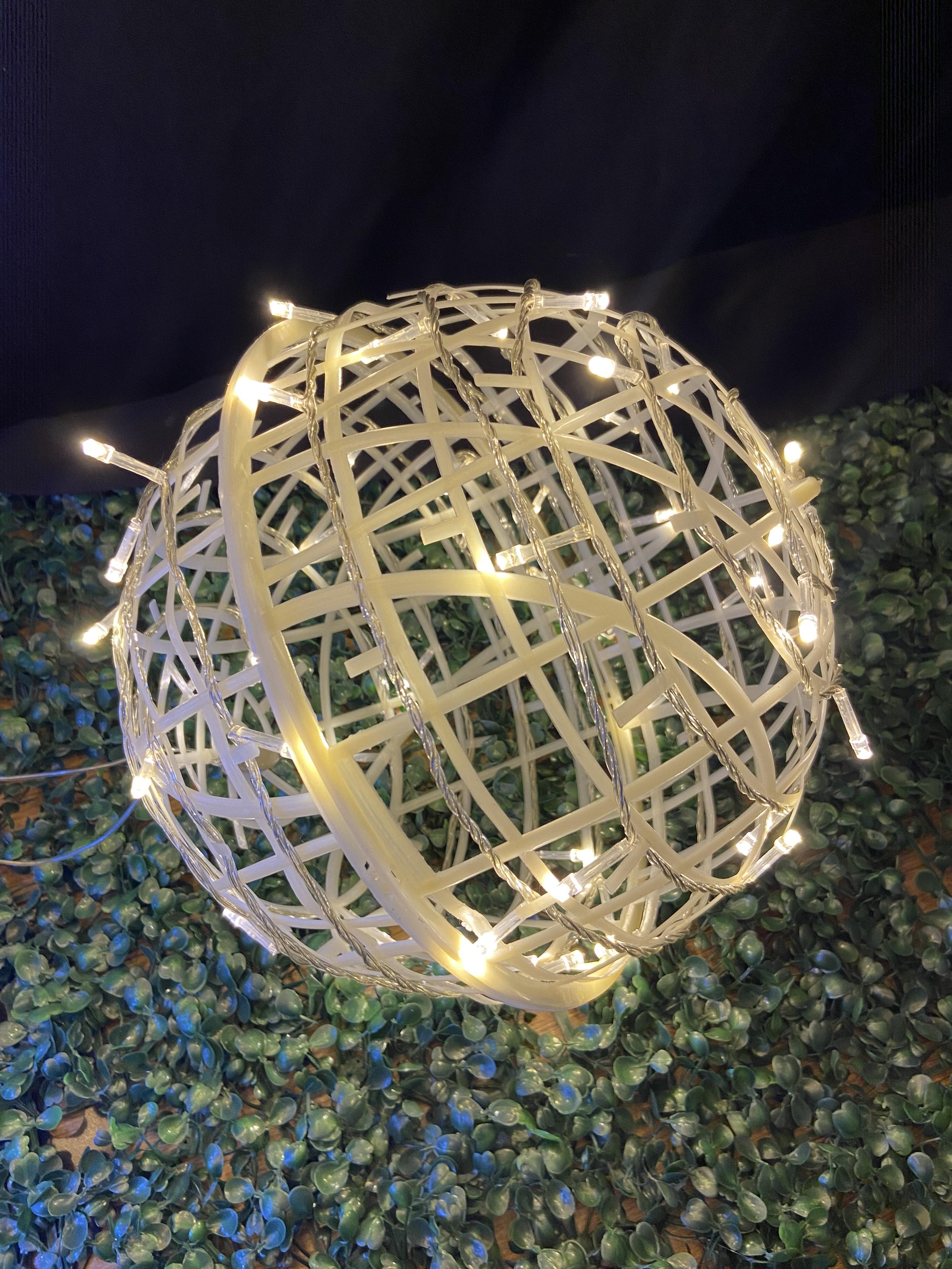 Hazır Tavan Topu 25 Cm Çap Işıklı Süs Dekor Led