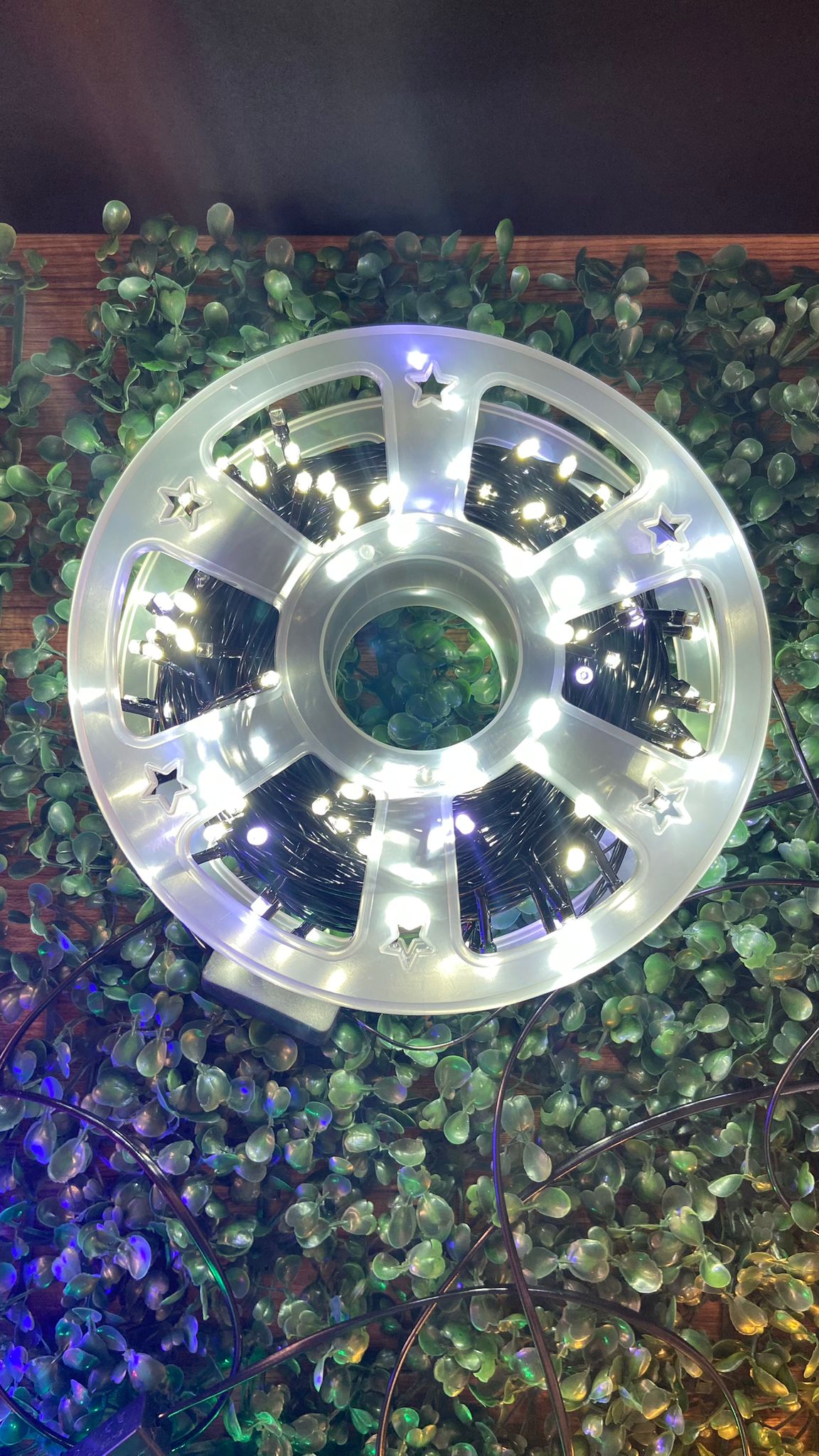50 Metre İp Led Siyah Kablo Beyaz Işığı Çakarlı (Filaşlı) 240 Led Işık Dekor Süsleme Aydınlatma