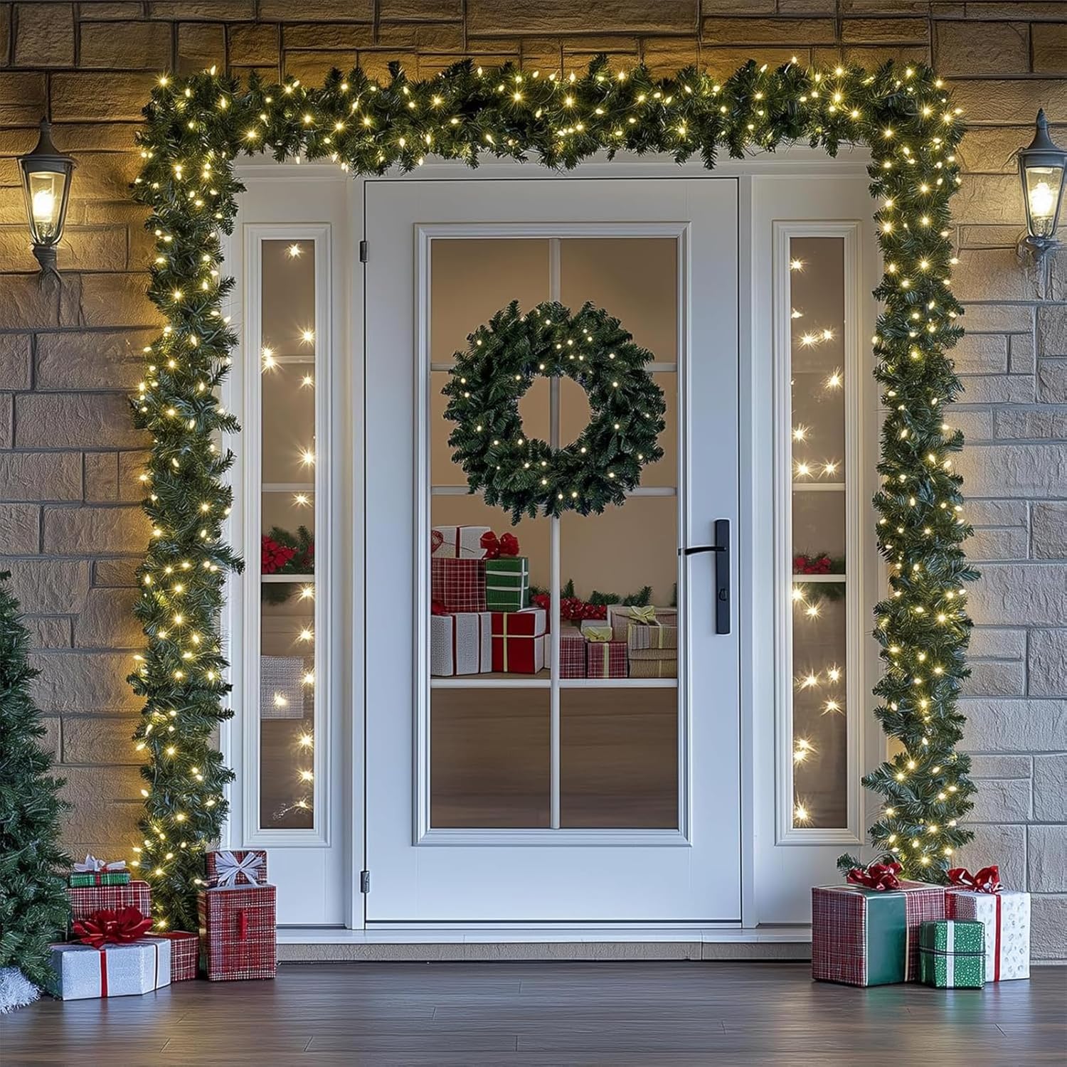 Garden Fiber Yeşil Süs Dış & iç Mekan IP65 Dekor Süsleme 270 cm boy 30 cm en