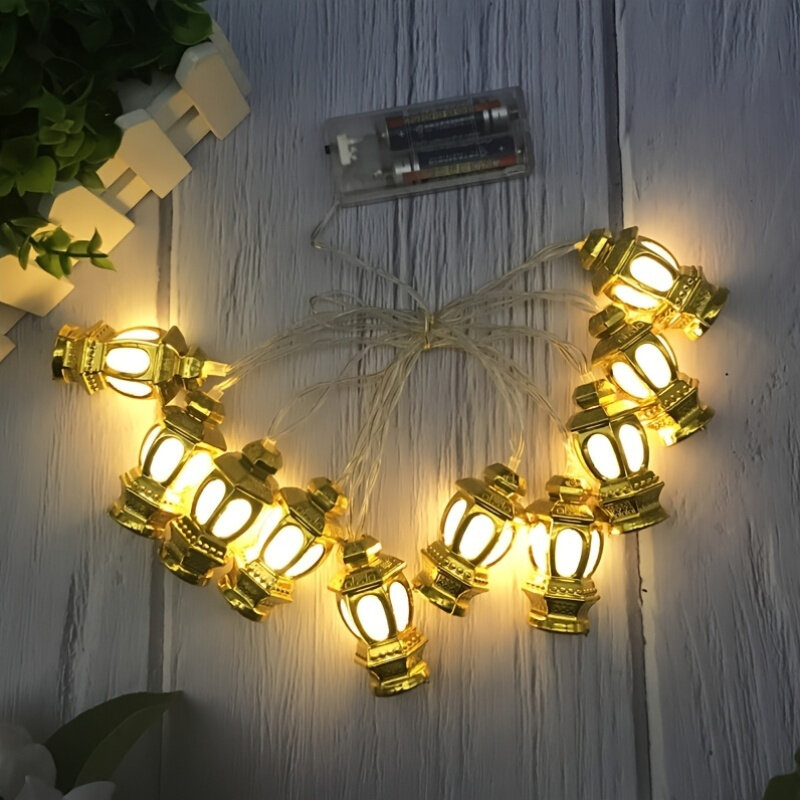 Ramazan Ayına özel 10 LED Kandil Figürlü 2 Pilli Dekor Işık