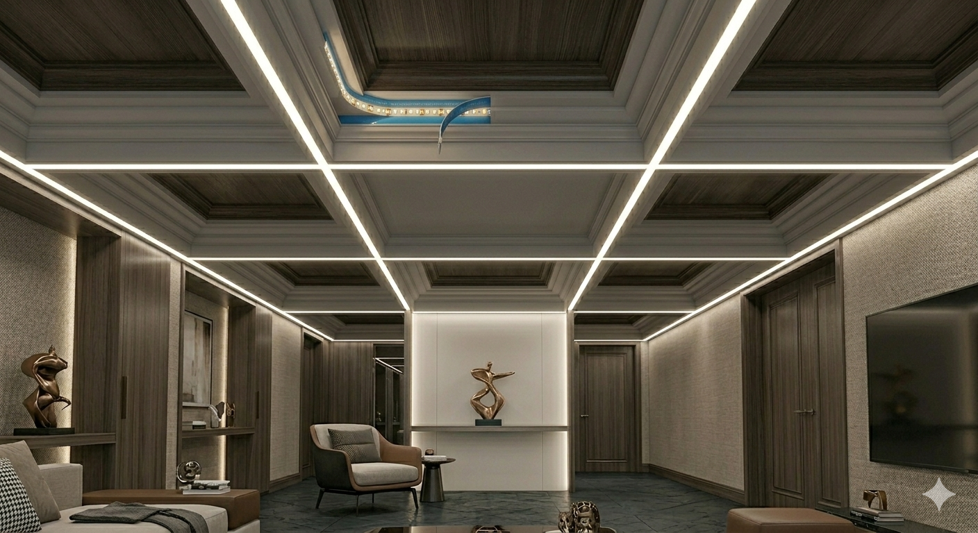 12 Volt 320 Led 8 mm İç Mekan Yapışkanlı Esnek Cob Şerit Led 4000K/ Naturel Beyaz