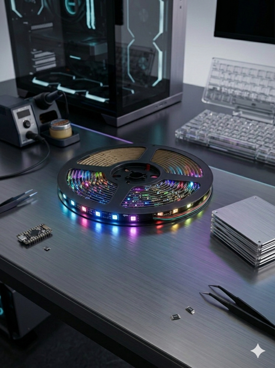 12 Volt 5 Metre 60 Ledli Dış Mekan IP65 RGB Piksel Şerit Led 5050SMD