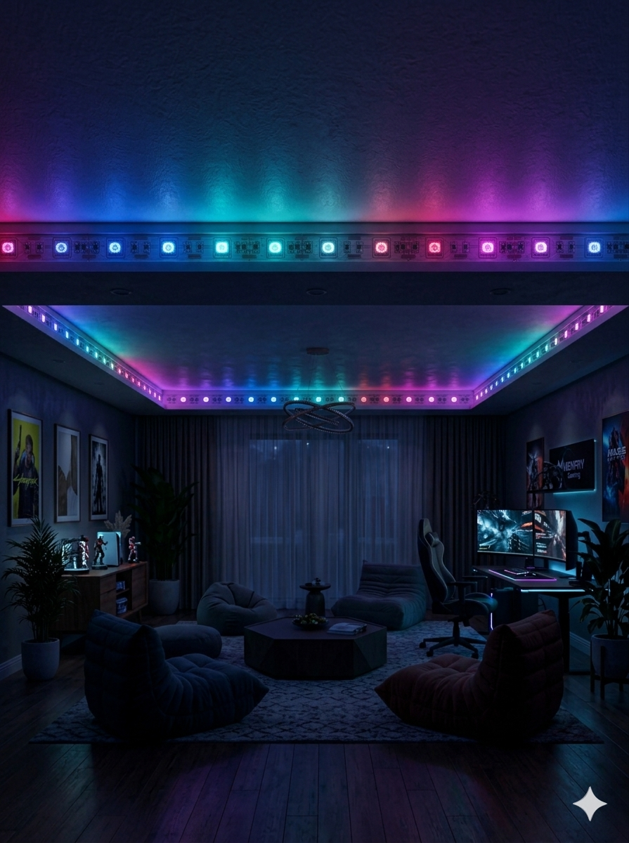 12 Volt 5 Metre 60 Ledli İç Mekan IP20 RGB Piksel Şerit Led 5050SMD