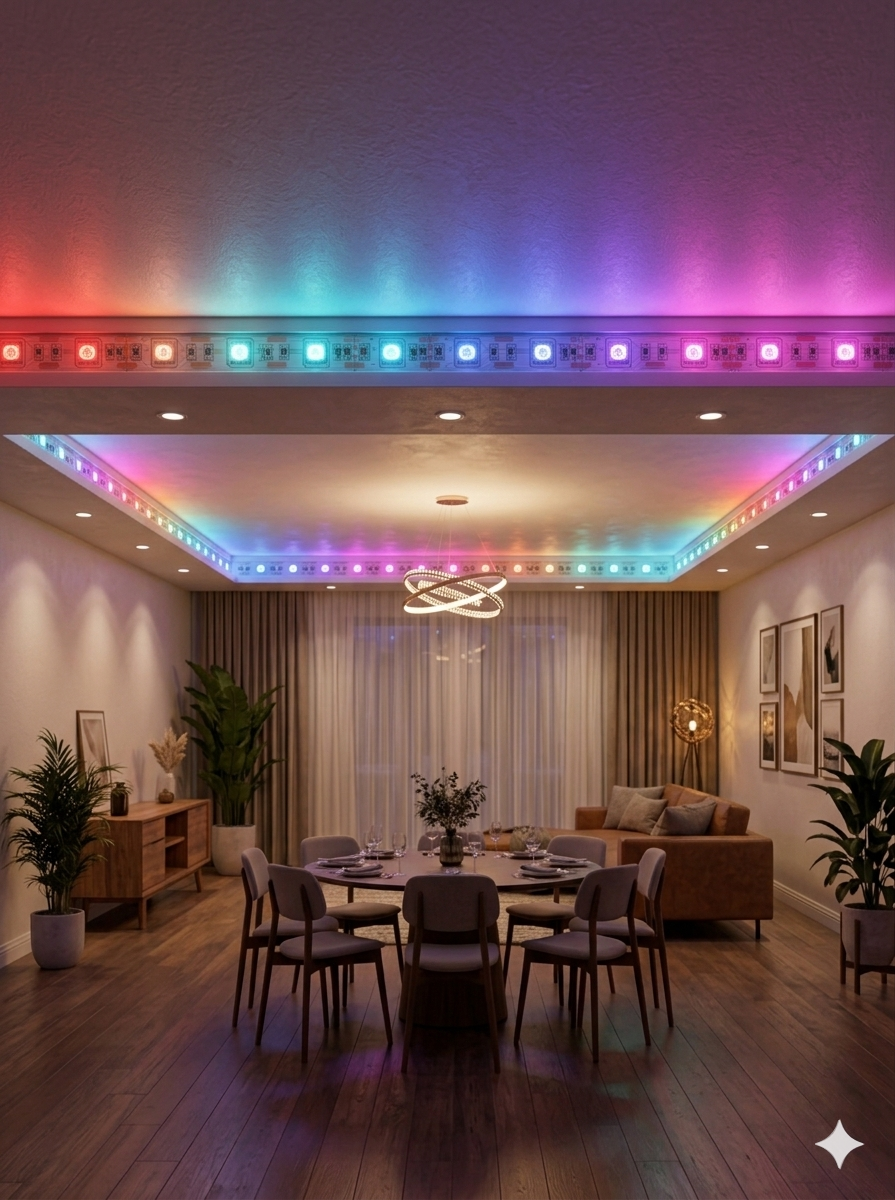 12 Volt 5 Metre 60 Ledli İç Mekan IP20 RGB Piksel Şerit Led 5050SMD