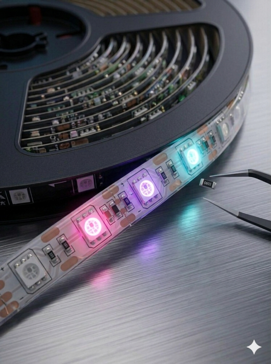 12 Volt 5 Metre 60 Ledli İç Mekan IP20 RGB Piksel Şerit Led 5050SMD