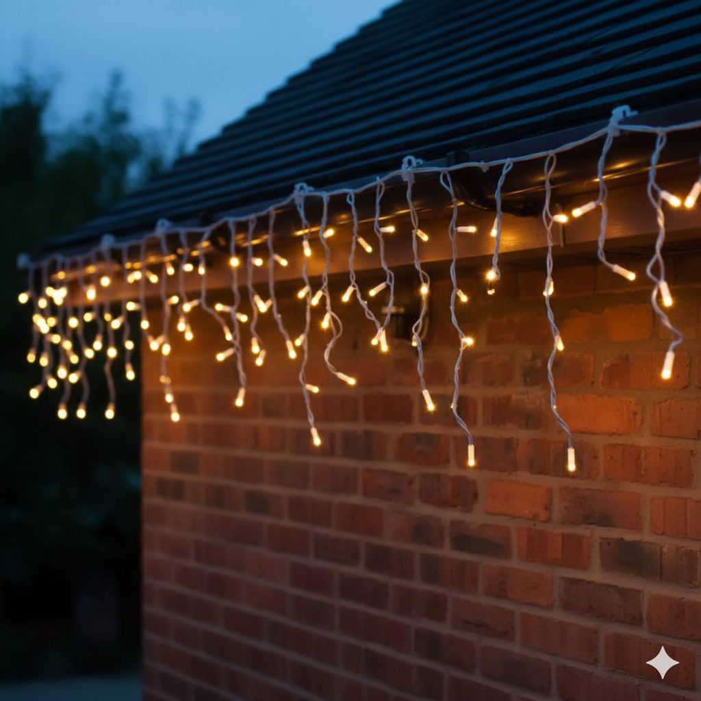 Dış Mekan 3 Metre en 28 Sarkıtlı Çakarlı 192 Ledli Saçak Led