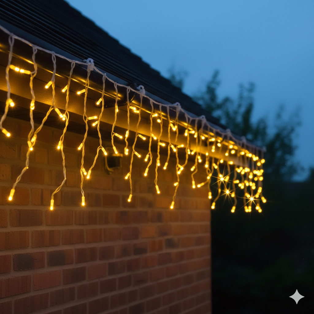 Dış Mekan 3 Metre en 28 Sarkıtlı Çakarlı 192 Ledli Saçak Led