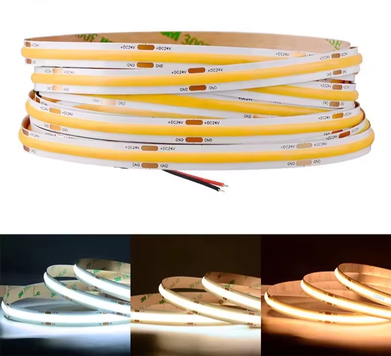 24 Volt 320 Led 8 mm 10 Metre Cob Şerit Led 4000K Naturel Beyaz