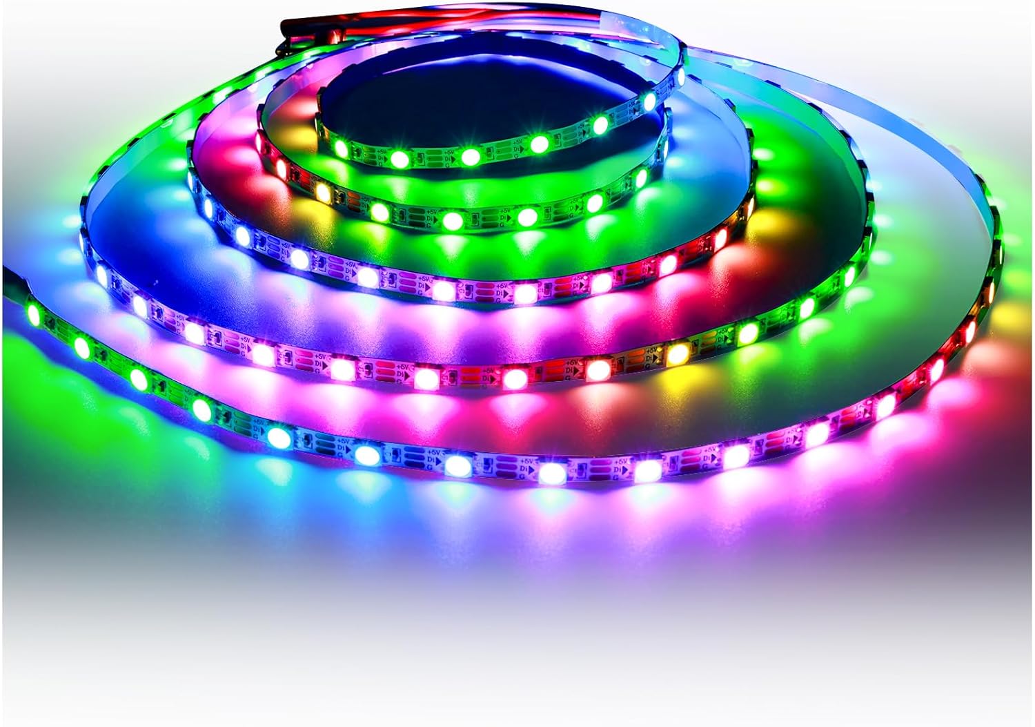 5 Volt 5050SMD IP65 60 Ledli RGB Piksel Şerit Led (5 Metre)