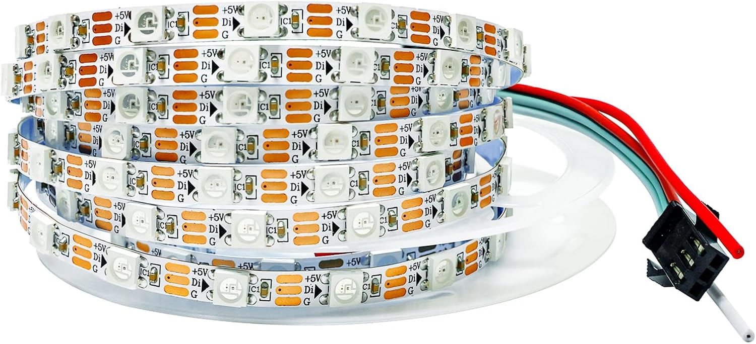 5 Volt 5050SMD IP65 60 Ledli RGB Piksel Şerit Led (5 Metre)