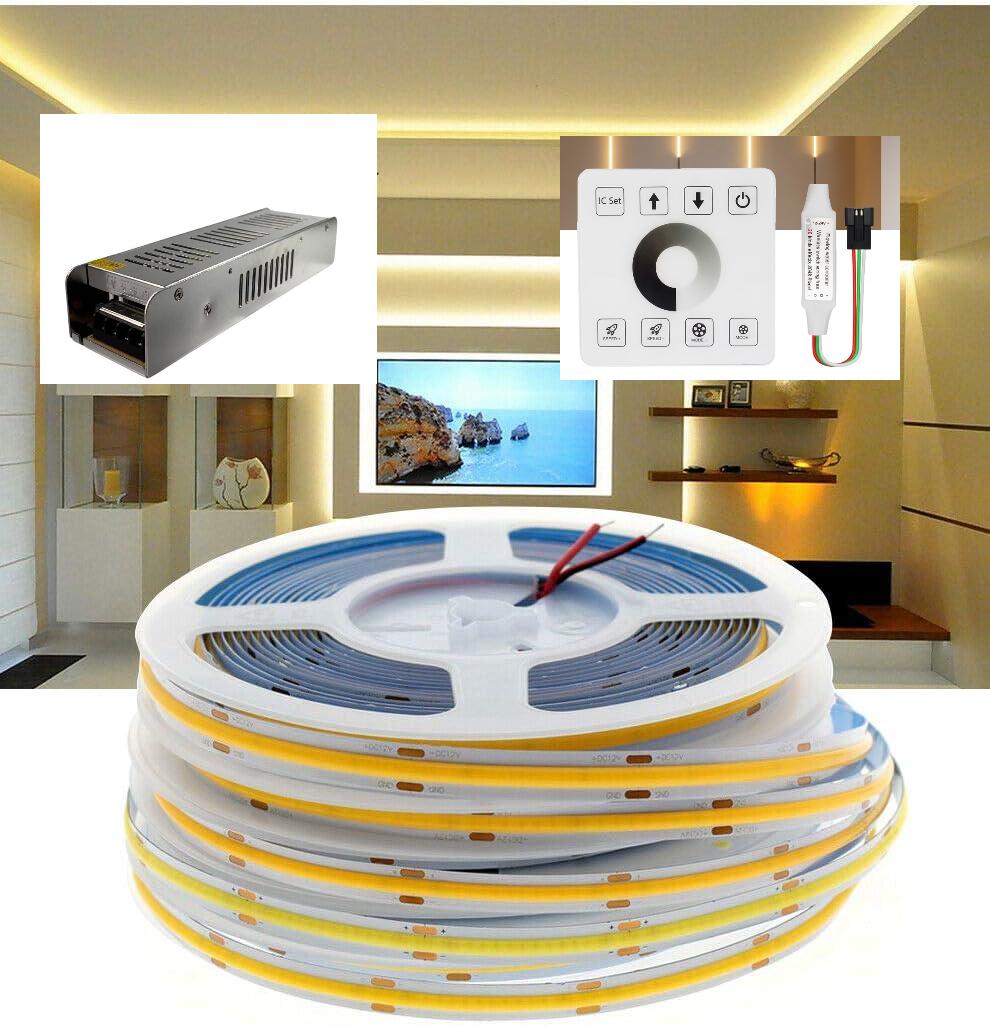 Piksel Kayar 24 Volt Cob Şerit Led + Kontrol cihazı + Trafo set 5 Metre